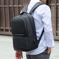 Sac à dos d'ordinateur portable léger et fin pour affaires, imperméable, multi-poches, avec port de charge USB pour le travail et les courts séjours