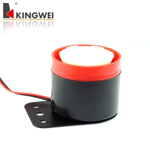 KINGWEI KWES5450-12L30 12V IP65 5W ABS Electronic Piezo Siren 1 Tone Strobe Alarm for Fire System