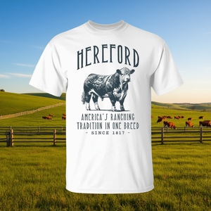T-shirt vintage Hereford Cattle, tradition du bétaillement depuis 1817 - Product Image 3