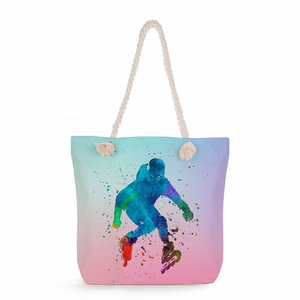 <span class=keywords><strong>Sac</strong></span> <span class=keywords><strong>à</strong></span> <span class=keywords><strong>main</strong></span> imprimé de style sportif de gymnastique pour femmes Offre Spéciale <span class=keywords><strong>sac</strong></span> fourre-tout de plage <span class=keywords><strong>à</strong></span> bandoulière réutilisable d'usine fermeture <span class=keywords><strong>à</strong></span> glissière pour les étudiants Shopping - Product Image 2