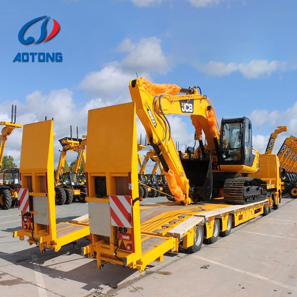 3 оси 80T низкорамный платформенный погрузчик на продажу