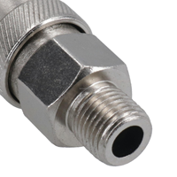 Raccord rapide pneumatique en acier nickelé anti-corrosion SM EU, connecteur de tuyau 1/4 PT mâle, kit de raccordement rapide pour l'air comprimé