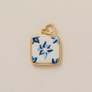 Mode peinture impression fruits fleur arc bricolage pendentif Explosion bijoux accessoires en gros Stock - Product Image 4