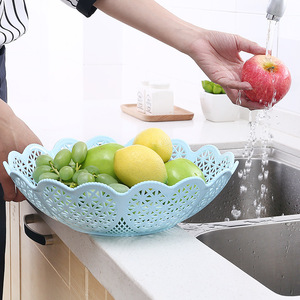Creative Plastic Fruit Bowl Set Stackable Pink Purple Blue For Snack Storage - Product Image 5