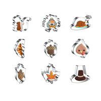 2026 Thanksgiving Biscuit Cookie Moule Cortador De Galletas En Acier Inoxydable Turquie Feuille D'érable Thanksgiving Cookie Cutter Ensemble