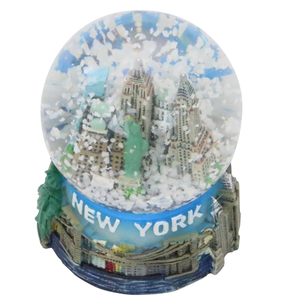 Globe à <span class=keywords><strong>neige</strong></span> en résine de haute qualité en gros, souvenir de la skyline de New York, figurine de la Liberté, feuille de pomme, globe à <span class=keywords><strong>neige</strong></span> de New York - Product Image 6