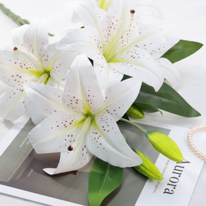 <span class=keywords><strong>Fiori</strong></span> Artificiali di Giglio Bianco a 6 Teste, Effetto Realistico, per Matrimoni e Decorazioni Domestiche, Gigli Artificiali Grandi - Product Image 6