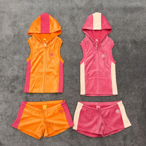 High Quality Loungewear Women Velvet Sets Tall Girl Friendly Casual Yoga <strong>Trousers</strong> Soft <strong>Velour</strong> Women's 2 Piece Shorts Set - Product Image 6