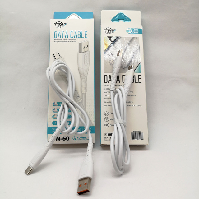 TN50 High Quality USB C Charger Cord for Samsung USB Date Cable for All With Type C Connector Mobile Phone