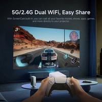Mini projecteur LED portable intelligent Faisceau vidéo 4K 1080p pour l'éducation au cinéma en plein air à la maison-Rétroprojecteur USB 3D Android Pico