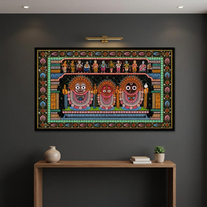 Peinture artisanale Lord Jagannath Pattachitra – Art mural traditionnel de l'Odisha - Product Image 1
