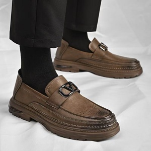 Chaussures d'affaires en cuir véritable pour hommes, toutes saisons, faites à la main, grandes tailles, à enfiler, souples, pour printemps, été, automne, stock disponible, OEM accepté - Product Image 3
