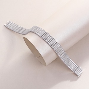Zanlong 13570 di alta qualità <span class=keywords><strong>925</strong></span> Trendy argento Sterling bracciale Tennis per le donne 2mm Iced Moissanite 5 file gioielli eleganti - Product Image 5