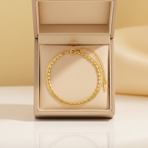 Bracciale in Acciaio Inossidabile a Doppio Strato con Catena a Osso di Serpente, Stile Europeo e Americano, Regalo Trendy per Migliori Amiche - Product Image 6