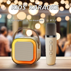 Los mejores regalos para niñas y niños 5,3 Altavoz portátil de karaoke para el hogar con luz colorida con micrófono - Product Image 3