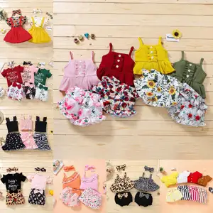 Children's clothing 2023 summer new girl suit children's shorts two-piece little girl clothes kids clothing for girls