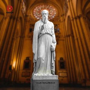 Église du Christ grandeur nature personnalisée en marbre blanc Sculpture de Saint <span class=keywords><strong>Pierre</strong></span> Statue des douze apôtres de Jésus - Product Image 2