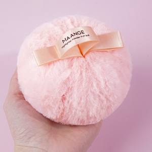 MAANGE nouvelle arrivée rose surbrillance maquillage poudre feuilletée boîte professionnelle avec logo personnalisé grande éponge feuilletée de haute qualité - Product Image 6