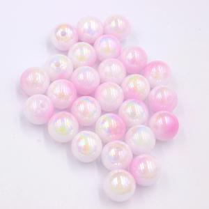 6/8/10/12mm colorido Pastel AB acrílico cuentas sueltas con agujeros cuentas redondas para la fabricación de joyas - Product Image 3