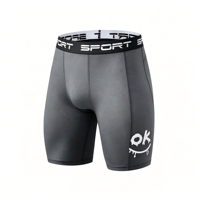 Short de bain pour homme à séchage rapide, coupe ajustée, haute élasticité, avec imprimé graffiti souriant, pour la natation et le sport