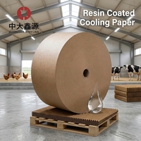 Rouleau de papier pour rideaux évaporatifs en résine 1100m, papier à évaporation efficace pour équipement de refroidissement d'air en usine et atelier