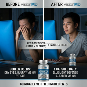 Suplemento para os Olhos Visionmd com Marca Privada OEM para Adultos com Optilut Luteína, Apoia a Saúde da Visão e Olhos Secos Ocasionalmente - Product Image 4