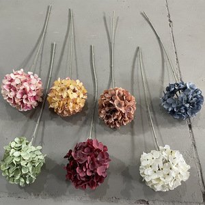 Fleur artificielle en soie, Hortensia simulé, style sucette, fleur unique, pour décoration de mariage et d'intérieur - Product Image 2