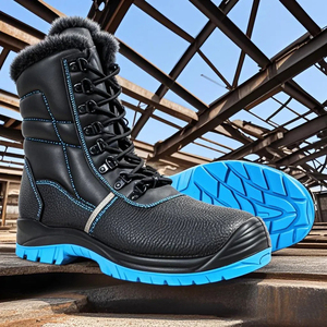 Zapatos DE SEGURIDAD antigolpes con punta de acero al por mayor, calzado de seguridad con Forro cálido, calzado de construcción para trabajadores - Product Image 3