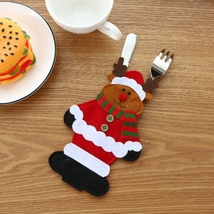 <b>Christmas</b> Tableware Holders Set Snowman Santa Claus Elk Knife Fork Covers for Xmas New Year Party Dinner <b>Table</b> Decor Ornaments - Product Image 3