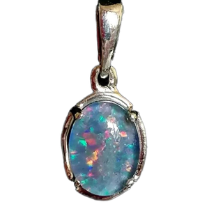 Pendentif éthiopien en opale naturelle avec diamant en argent sterling 925 plaqué or de style vintage, excellent cadeau pour les occasions, produit en vrac - Product Image 1