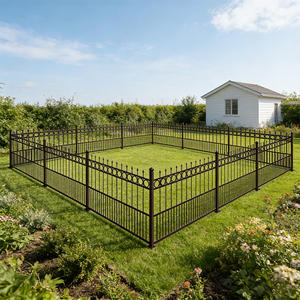 Modern Ornamental Metal Ranch Garden Fence Galvanized <strong>Wrought</strong> <strong>Iron</strong> Panels Eco-Friendly 12ft Height - Product Image 1