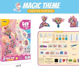 Nouveau kit créatif et amusant DIY : peintures à la colle cristalline faites à la main, kit de créativité pastel magique pour enfants, jouet éducatif - Product Image 5