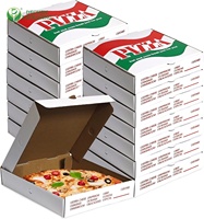Boîtes à pizza personnalisées en matériaux recyclés avec laminage mat et revêtement UV, logo personnalisé sûr et personnalisable