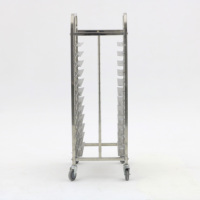 Chariot en acier inoxydable pour cuisine de restaurant 15 étages 32 plateaux four rotatif plaque de cuisson en métal pour pain chariot à roulettes
