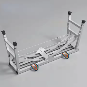 Échelle pliante multifonction <span class=keywords><strong>en</strong></span> acier galvanisé pour échafaudage <span class=keywords><strong>de</strong></span> construction, capacité <span class=keywords><strong>de</strong></span> charge <span class=keywords><strong>de</strong></span> 400 kg, <span class=keywords><strong>hauteur</strong></span> réglable <span class=keywords><strong>de</strong></span> 0,7 à 1,5 m - Product Image 3