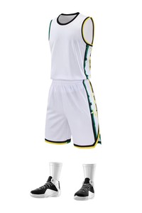 Maillots de basket-ball unisexes légers, imprimés avec logo personnalisé, 100% polyester, doux, respirants, anti-humidité, séchage rapide - Product Image 3