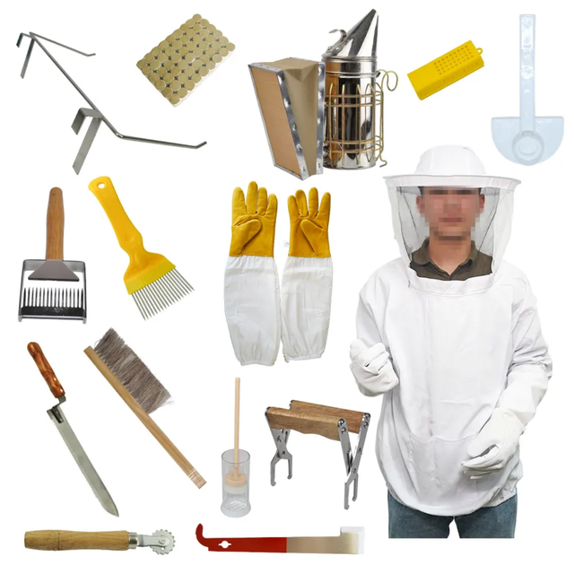 Automatic Beekeeping Tool Apicultura Equipment 15 Pcs Bee Tools Kit From MIZHIJIA New 1 Year Warranty