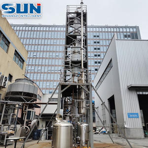 हॉट सेल नया स्टेनलेस स्टील अल्कोहल रिकवरी डिस्टिलेशन टॉवर स्टीम इवेपोरेटर वैक्यूम डिस्टिलेशन पीएलसी विनिर्माण संयंत्र - Product Image 2