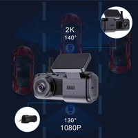 Enregistreur de conduite en nuage 2K Smart HD 4G LTE avec GPS Smart Sense Parking Emergency SOS and Road watch AI Caméra de bord avant et arrière