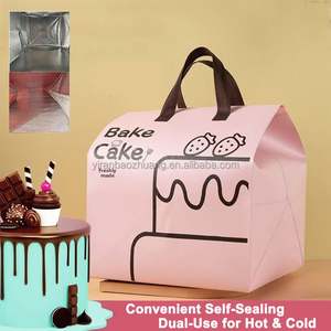 Sac isotherme personnalisé pour gâteaux, café, thé au lait, dîner, écologique, recyclable, non tissé, pour la livraison de nourriture froide et chaude - Product Image 1