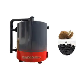 Machine de production de charbon de bois de barbecue/poêle de carbonisation de charbon de bois de barbecue/machine de fabrication de charbon de coquille de palmiste