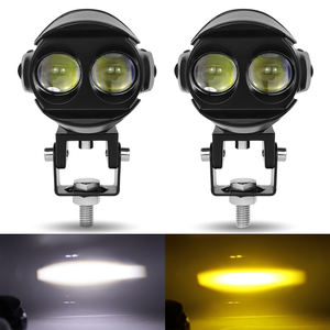 Luces LED blancas y amarillas para motocicleta, focos antiniebla/Faro de conducción para sistemas de iluminación de motocicleta, luz deportiva - Product Image 4