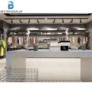 Mobilier pour magasin de vêtements Présentoir design de style blanc Magasin de vêtements Décoration pour magasin de vêtements - Product Image 2