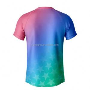 Camisetas Deportivas de Poliéster Ecológicas para Hombre, Corte Regular, Impresión Personalizada OEM, Secado Rápido, Serigrafía, Camiseta para Correr, Maratón - Product Image 2