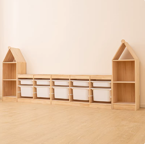 Étagère à livres Montessori pour enfants, étagère à livres illustrés, étagère de rangement, bois massif, jouet, armoire de rangement multifonctionnelle, étagère ouverte - Product Image 5