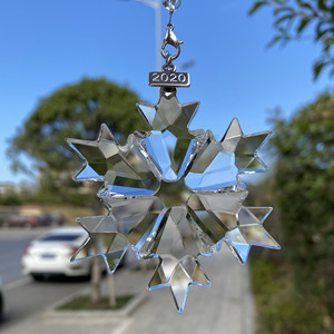 K9 <b>Crystal</b> Snowflake Pendant for Christmas Ornament Hanging Car Decor - Product Image 5