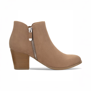 High Quality <strong>Women's</strong> Suede <strong>Ankle</strong> <strong>Boots</strong> Chunky Block <strong>Low</strong> <strong>Heel</strong> Vintage Tie Knot Booties Shoes <strong>With</strong> Side Zipper - Product Image 4