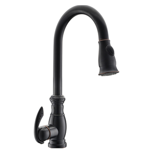 صنابير المطبخ, صنابير المطبخ 7 أشكال مصنوعة من النحاس الصلب و الأسود غير اللامع ، صنابير عصرية ذات تصميم حديث - Product Image 6