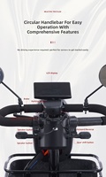 Mini Quad Électrique Pliable avec Levier d'Arrêt d'Urgence, Scooter de Mobilité, Moteur 500W, Vitesse 11-20 km/h, Charge Maximale 150 kg