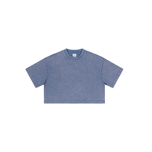 Phụ Nữ Cổ Điển Của <span class=keywords><strong>Crop</strong></span> Top T Áo Sơ Mi Dtg Thiết Kế In Ấn Tùy Chỉnh Đồng Bằng Axit Rửa Đau Phước T Áo Sơ Mi Tùy Chỉnh Chuyên Nghiệp Logo - Product Image 5